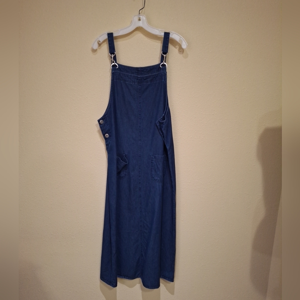 90s Y2K Denim Overalls Dress - Picture 4 of 8